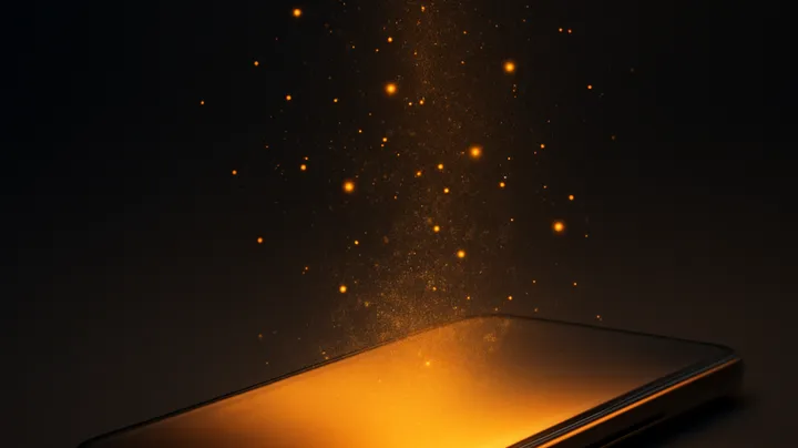 LUCK789 COM Modern phone with glowing screen